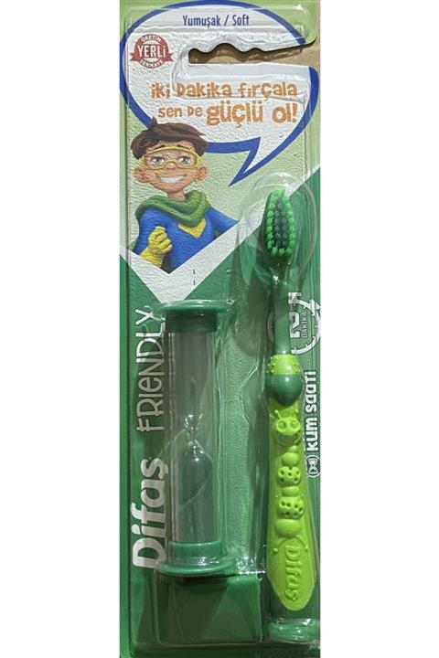Difaş Çocuk Diş Fırçası Frıendly Kum Saatli Yumuşak/soft Yeşil