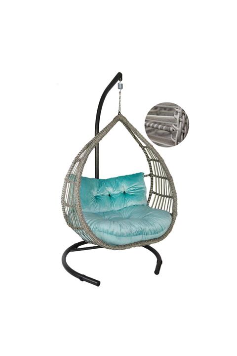 MONALİN Tek Kişilik El Örgüsü Rattan Bahçe Salıncağı