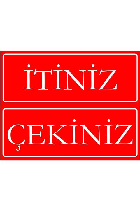 TELLGRAF Itiniz-çekiniz Yazılı Sticker(7x18 Cm)