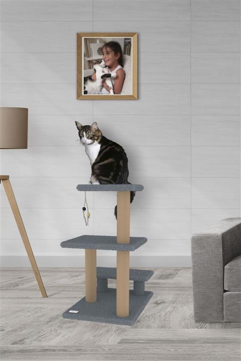 Nuis Pati Katlı Kedi Tırmalama - Gri