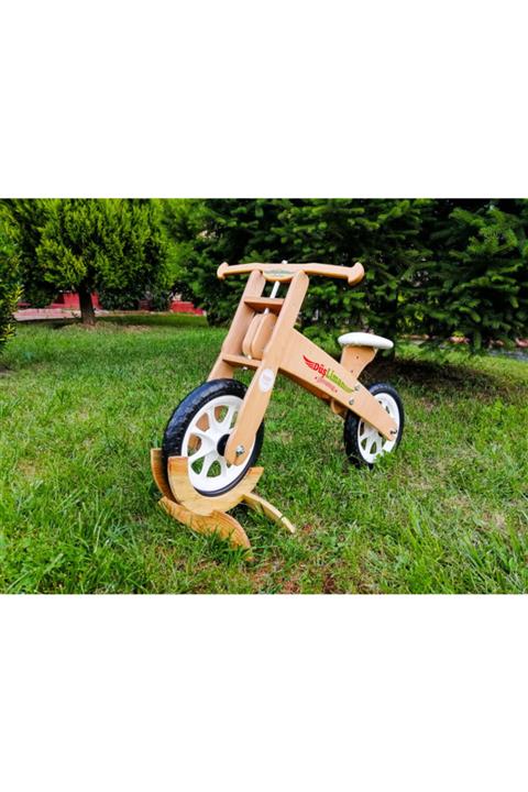 Düş Limanı Ahşap Beyaz  Classic Model Denge Bisikleti