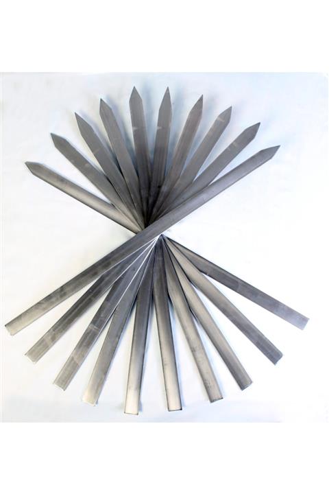 Lorbeer Paslanmaz Krom 10 Adet Şiş Adana Kebap Şişi Beyti Şişi 60 Cm 2.5 Cm