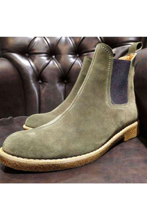 1952 Concept Yeşil Süet Chelsea
