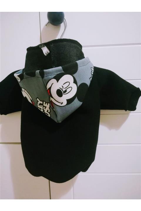 atelyu Kedi Köpek Kıyafetleri Içi Polarlı Kapşonlu Sweatshirt