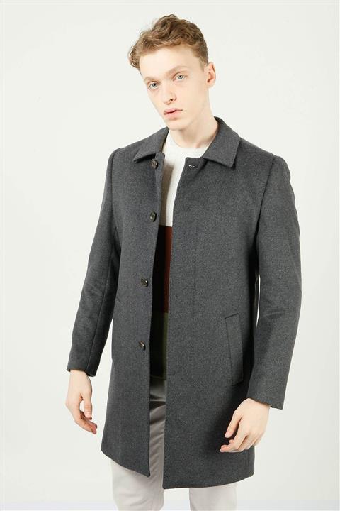 Uki Europe Kaşe Bebe Yaka Uzun Palto 21-0149