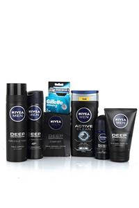 Nivea Men Deep Dimension Cilt Bakım Seti Gilette Mach 3 Hediyeli