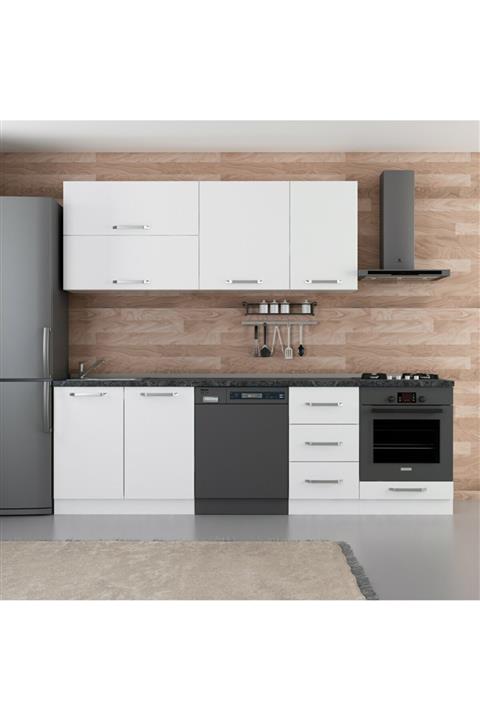 Minar 255 Cm Mutfak Dolabı Beyaz 255-b14