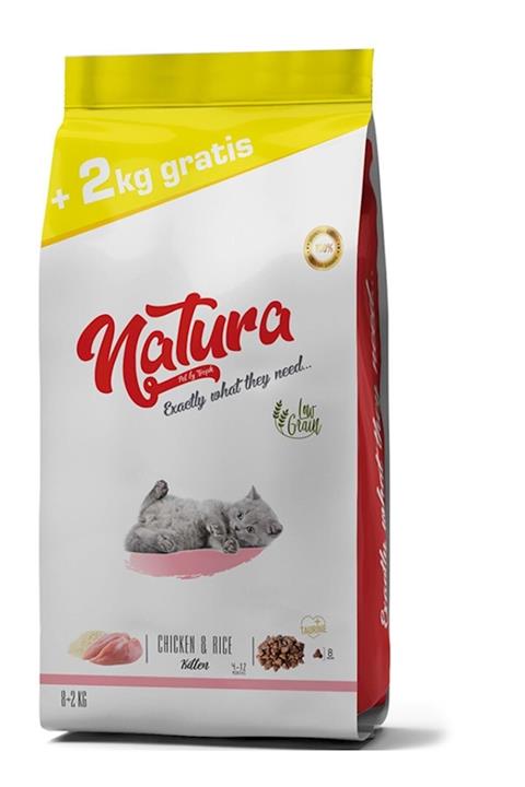 natura Düşük Tahıllı Yavru Kedi Başlangıç Maması Tavuk Pirinç 8+2 Kg