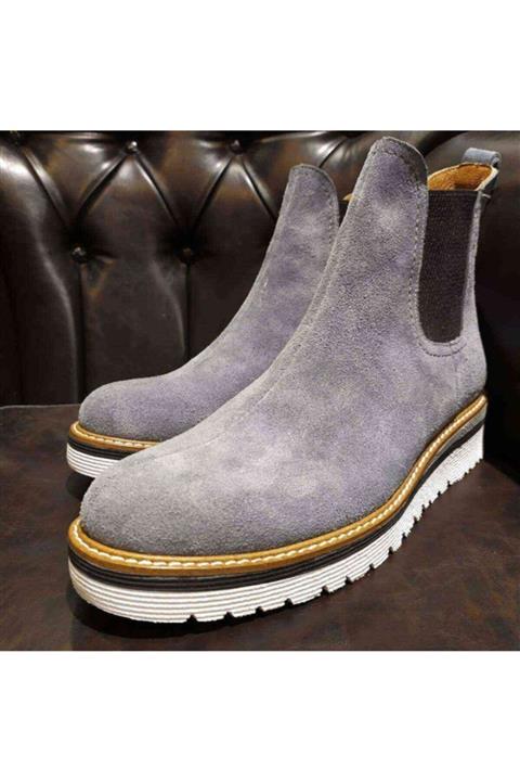 1952 Concept Gri Süet Chelse Eva Taban