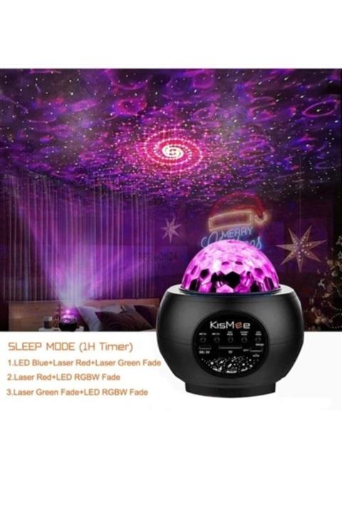 TEKNO BİLİM Starry Projektör 9 Farklı Ambians Aydınlatma +müzik + Bluetooth Hoparlör Garantili 2021