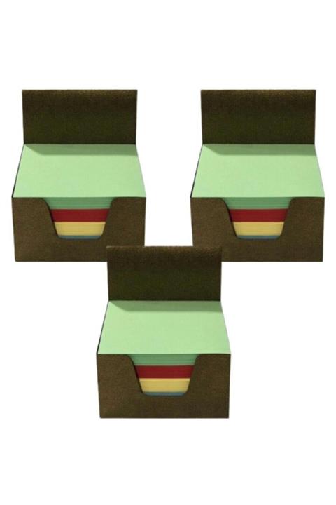 MANKAN Renkli Küp Blok 8x8 Cm 3 Adet