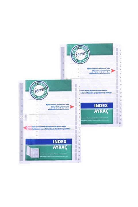 Serve Ayraç A4 1-20 Rakam Sv-5326 2 Adet