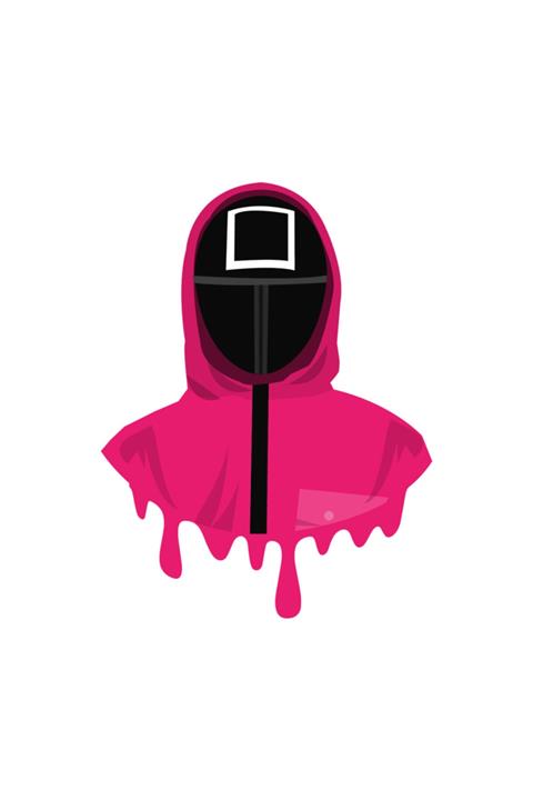 Stickker Squid Game Soldier Square (3 Adet)