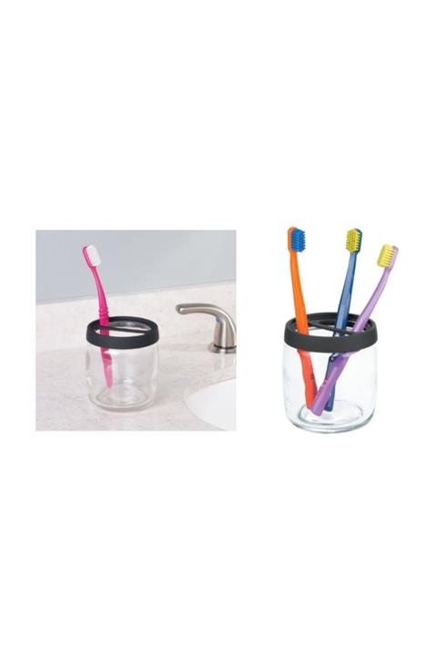 Bosphorus Diş Fırçalık Mat Siyah Kaplamalı Model Banyo Aksesuarı