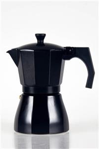 GIDA BİZDE Moka Pot Cezve Siyah 6 Fincanlık