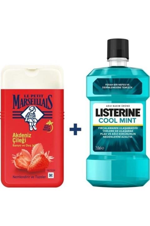 Listerine Le Petit Marseillais Duş Jeli Akdeniz Çileği 250 ml  Cool Mint 250 ml