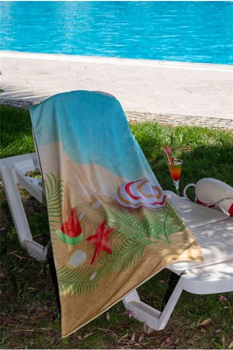 Komfort Home Dijital Baskılı Pamuklu Plaj Havlusu 70x150 Cm /p5