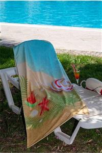Komfort Home Dijital Baskılı Pamuklu Plaj Havlusu 70x150 Cm /p5