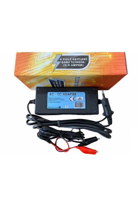 ATAEXPRESS 6 Volt Oyuncak Araba Jeep Aküler Için - 3.5 Amper Akü Şarj Cihazı Adaptörü + Yerli Üretim