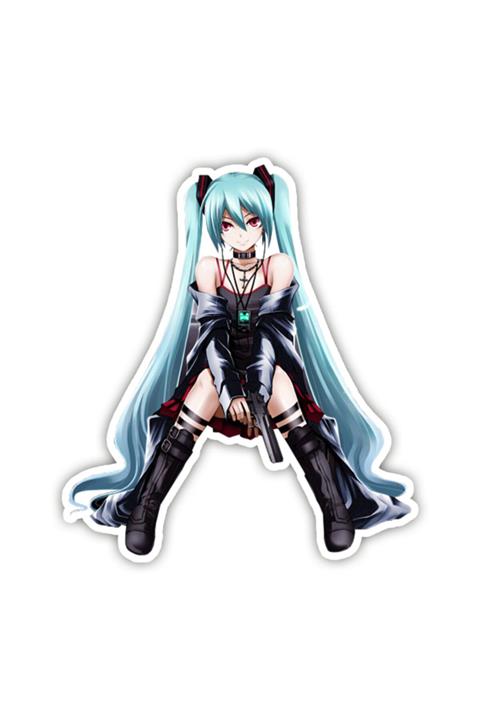 Stickker Anime Kız Sticker (3 Adet)
