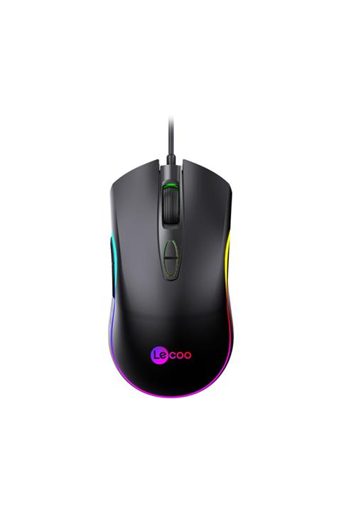 Lecoo Lenovo 6400 DPI  7 Tuşlu Kablolu RGB LED Aydınlatmalı Gaming Mouse Siyah