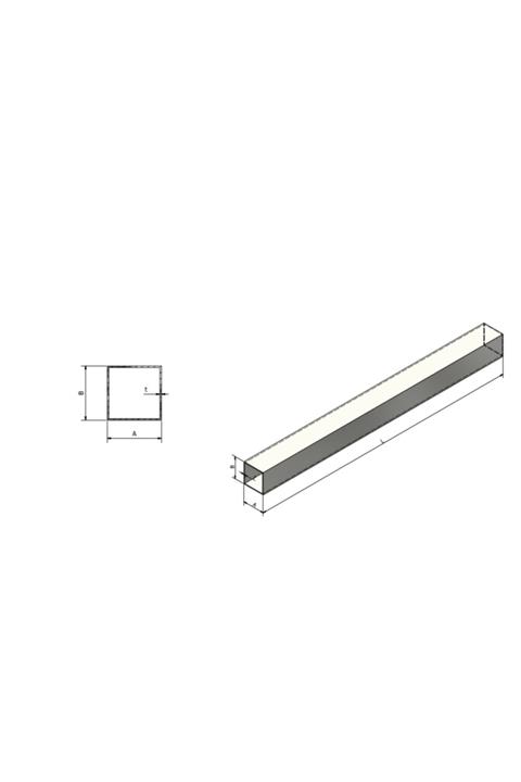 Bhk 80x80x3mm Galvanizli Demir Kutu Profil 3 Metre
