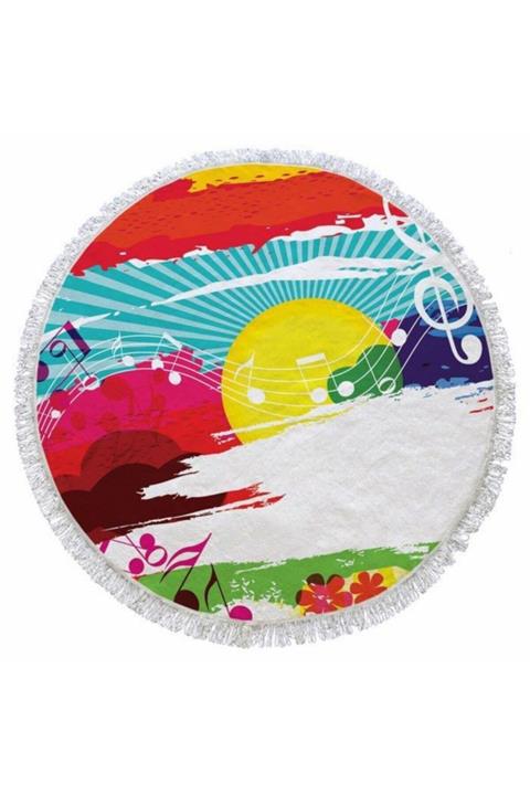 Bonperla Müzik Temalı 150 cm Plaj Havlusu