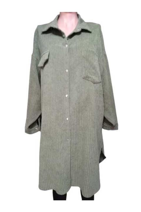 YASEMİN Kadife Cep Detaylı Tunik