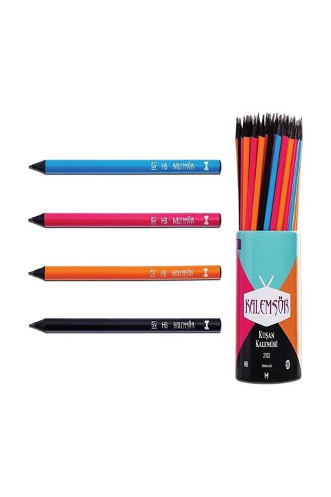 Masaüstü Kırtasiye Kalemşör  144'lü Siyah Lata Kurşun Kalem