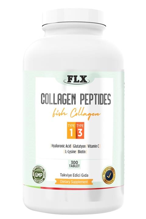 FLX Collagen Fish Peptides Glutatyon Biotin Tip 1-3 Balık Kollajen 300 Tablet