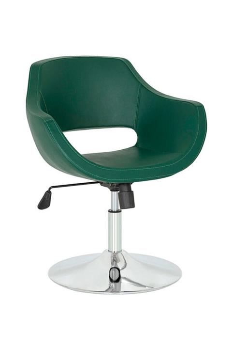 sandalyecafesi Yeşil Metal Ayaklı Ofis Çalışma Sandalyesi  Bl028