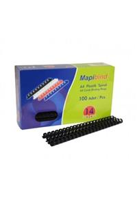 MAPİBİND Spiral Plastik 115-135 Sy 100 Lü 14 Mm Siyah 201 14 01