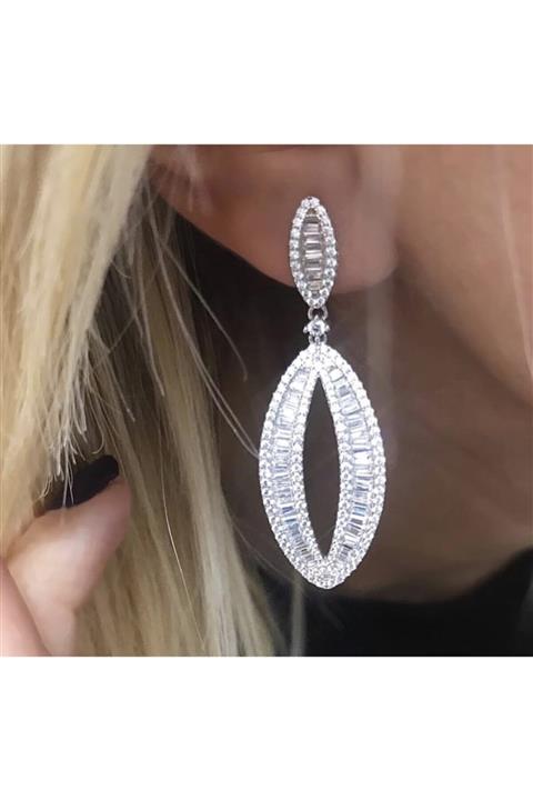 EP DESİGNSS Ithal Taşlı Sallantılı Küpe