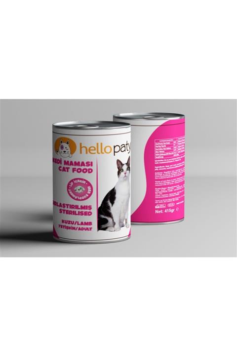 Hello Paty 24 Adet 415 gr Yetişkin Kedi Kısırlaştırılmış Mama Yaş Konserve Maması