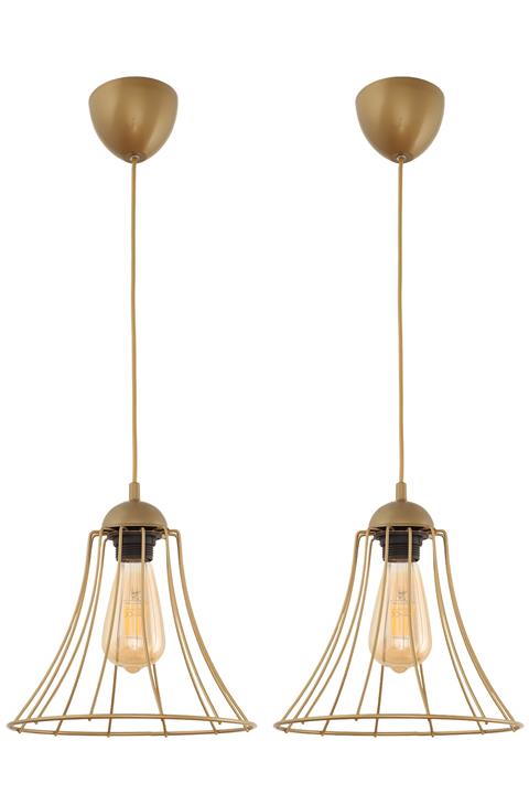 Begüsa Sarı Tekli Eskitme Avize 2 Adet