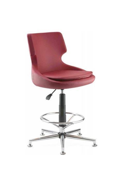 Herkese Mobilya F-606 Yüksek Tabure Çemberli Tabure Koltuk Hekim Koltuğu Laboratuvar Koltuğu Bar Taburesi Koltuğu