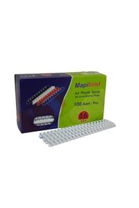 Mapi Bind Spiral Plastik 135-150 Sayfa 16 Mm Beyaz 201 16 00 (100 Lü Paket)