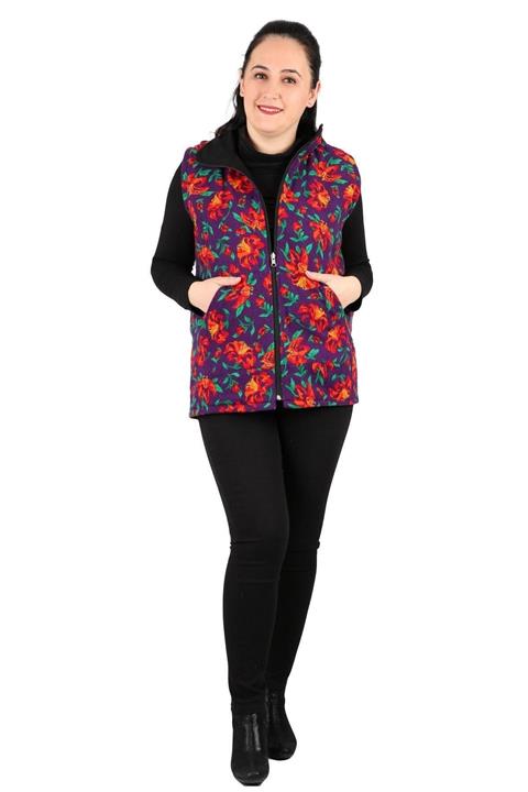 Günay Kadın Yelek Mns222 Sonbahar Kış Iki Taraflı Kullanım-mor