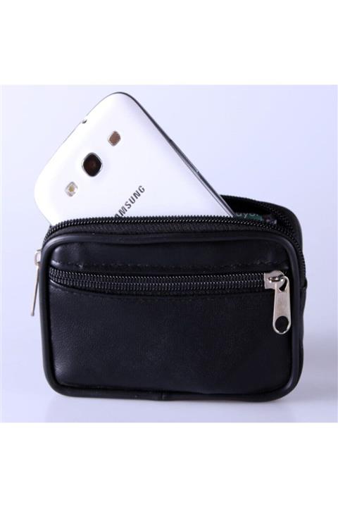 TrendMavi %100 Hakiki Deri Mini Kemer Çantası 8cm Boy 14 Cm En