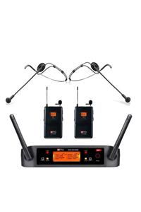 Mito Wm-9002 Bb Çiftli Sabit Kanal Uhf Çift Yaka Tipi Mikrofon