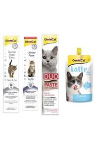 Gimcat Taurine 50gr + Urinary 50gr + Kedi Macunları + Milk Latte Calcium Sıvı Kedi Sütü 200 Ml