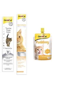 Gimcat Kalp Ve Göz Sağlığı Destekleyici 50gr +Kedi Macunu 100gr + Classic Kalsiyum Kedi Pudingi 150 Gr