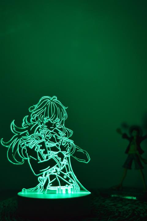 Yubi Design Diluc , Genshin Impact - 3 Boyutlu Dekoratif Gece Lambası 3d