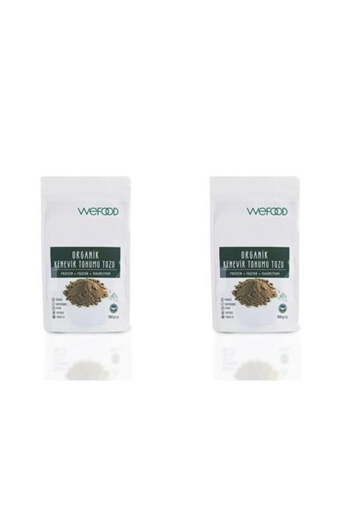 Wefood Organik Glütensiz Vegan Katkısız Kenevir Tohumu Tozu 100 Gr 2 Adet