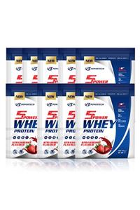 POWERTECH 5 Power Whey Protein 30 Gr Çilek Aromalı Protein Tozu 10 Saşe