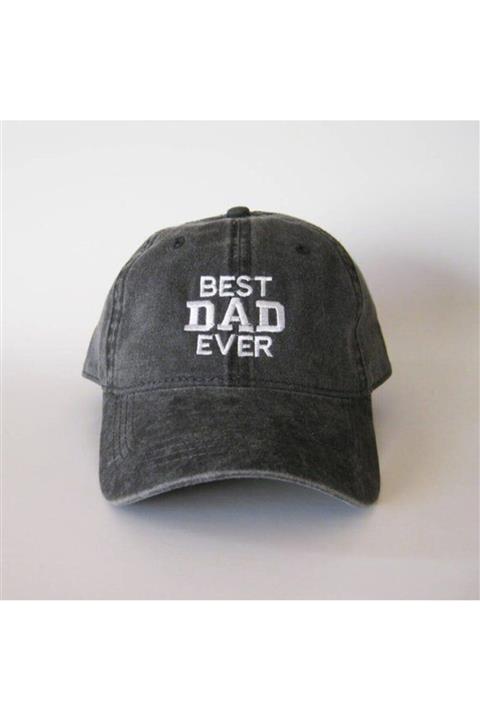 ŞapkaMania Best Dad Ever Yıkamalı Kep