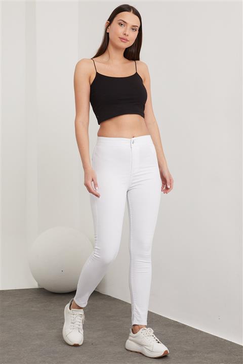 RenklyModa Özel Tasarım, Full Likralı, Yüksek Bel, Vücudu Saran, Dar Paça, Toparlayıcı Pantolon