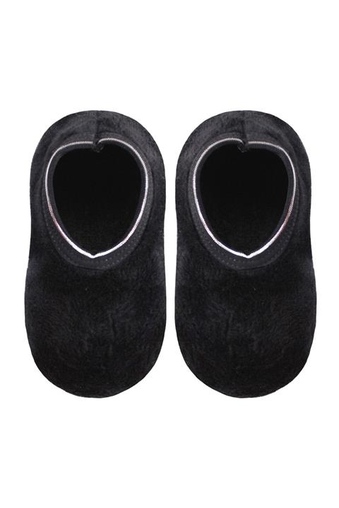 UNLIMITED LEGWEAR Siyah Peluş Altı Kaymaz Çocuk Ev Patiği 4-6 Yaş