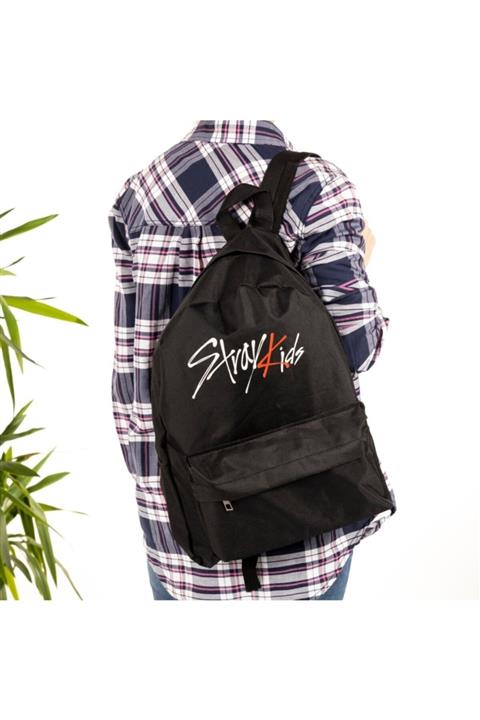 Madamcarlotta Unisex Siyah Stray Kids Baskılı Sırt Çantası