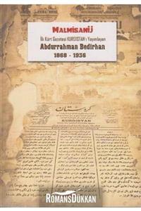 Vate Yayınevi İlk Kürt Gazetesi Kurdıstan'ı Yayımlayan Abdurrahman Bedirhan 1868 1936